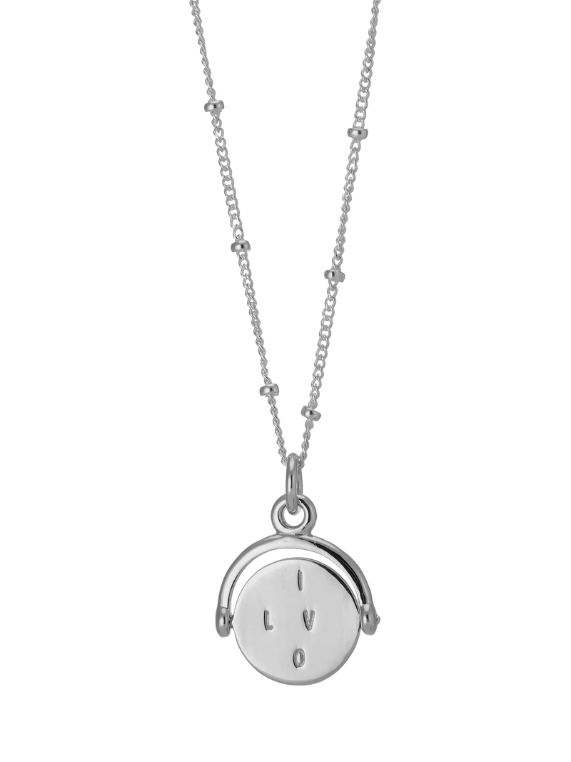 Auree spin pendant necklace sterling silver, imported from the UK