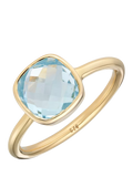 Auree blue topaz cocktail ring gold (British brand)
