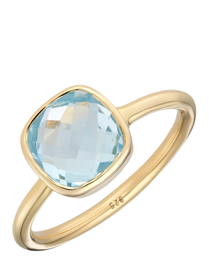 Auree Mondello Blue Topaz Cocktail Ring Gold
