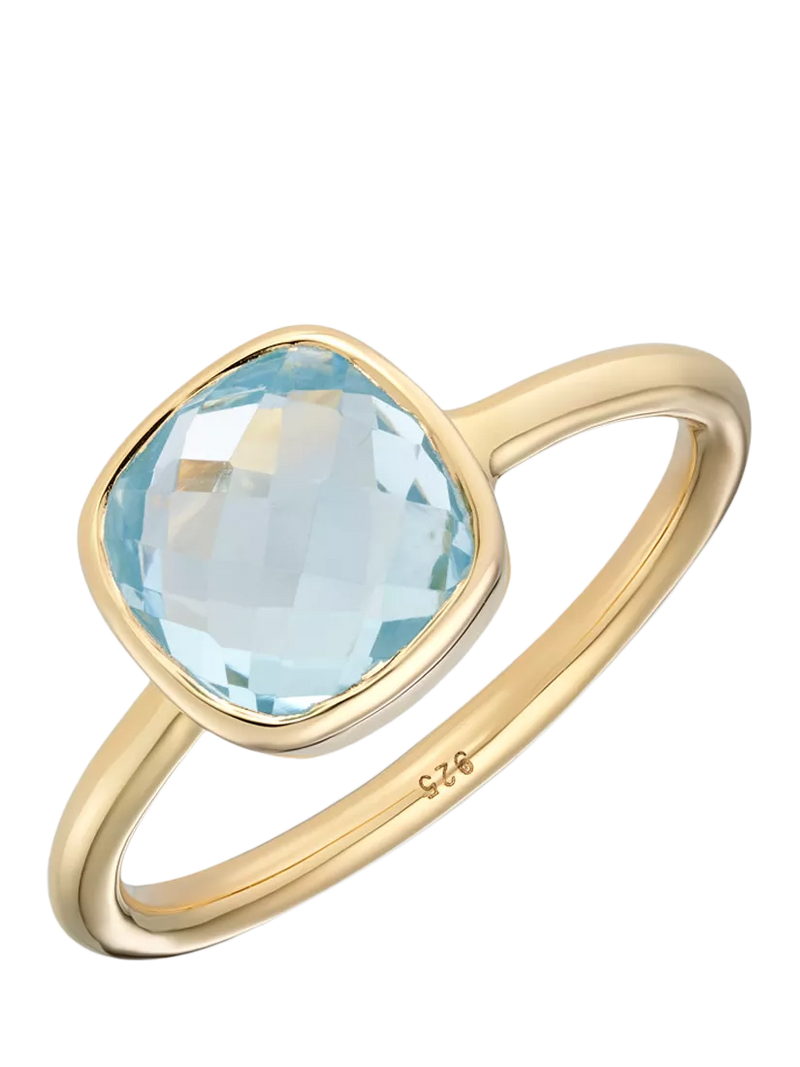 Auree Mondello Blue Topaz Cocktail Ring Gold