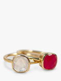 Auree golden citrine cocktail ring cushion cut 20mm - UK version