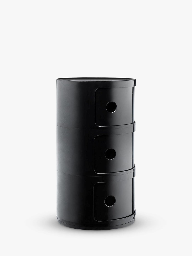 Kartell Componibili 3-tier side table recycled technopolymer (British brand)