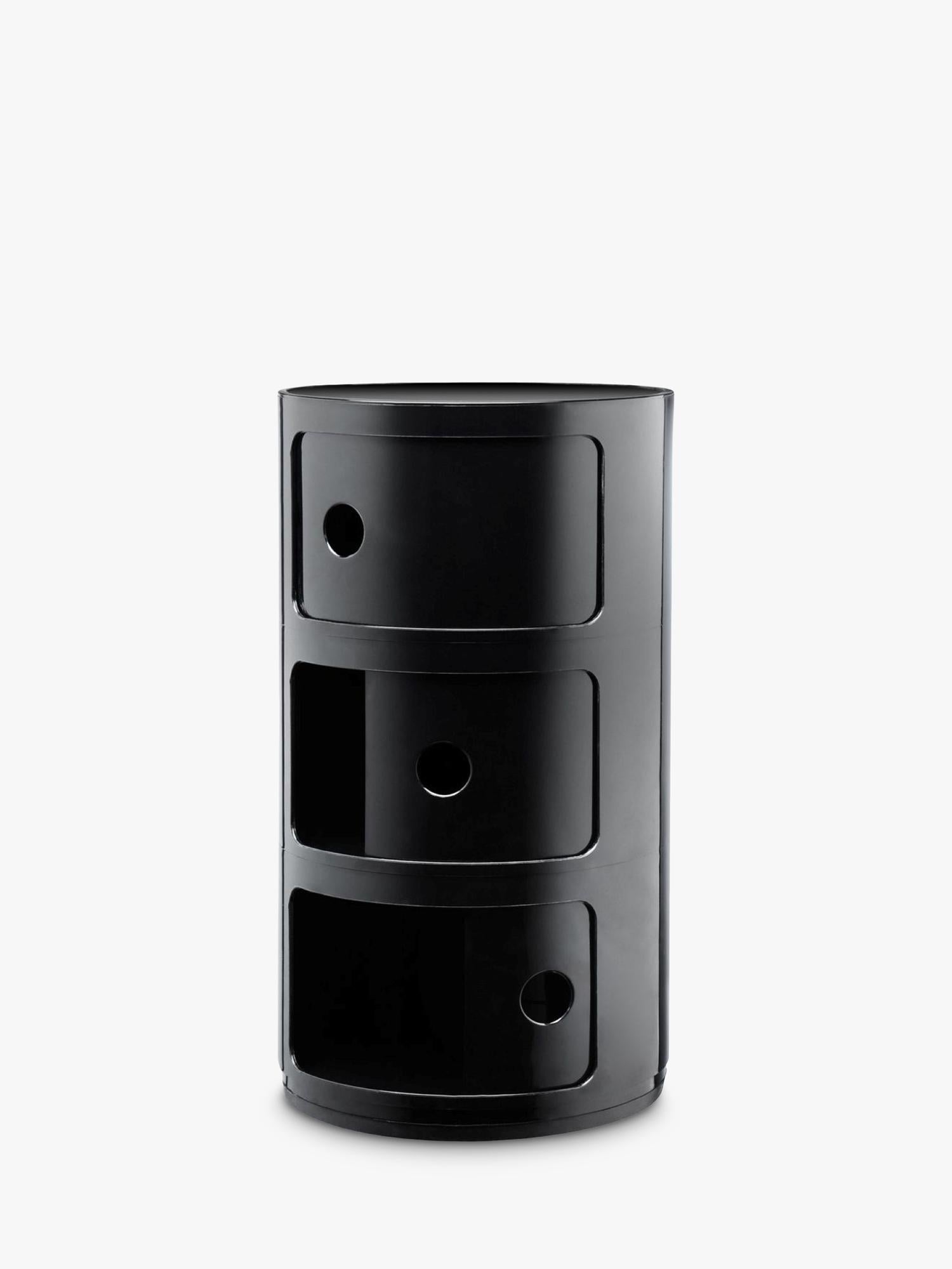 Kartell Componibili 3-tier side table recycled technopolymer (British brand)