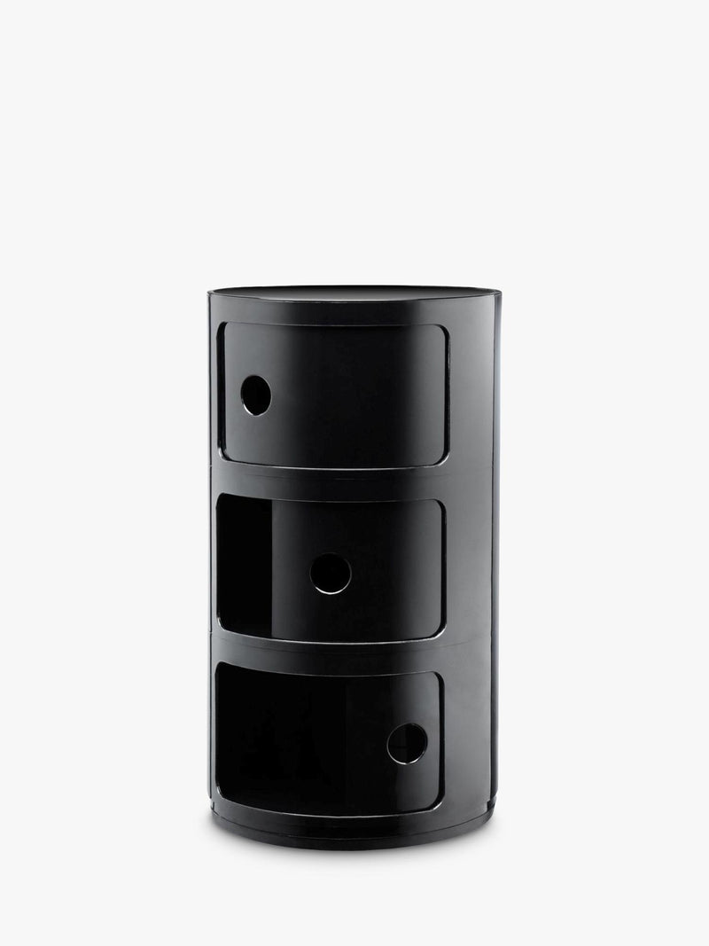 Kartell Componibili 3-tier side table recycled technopolymer (British brand)
