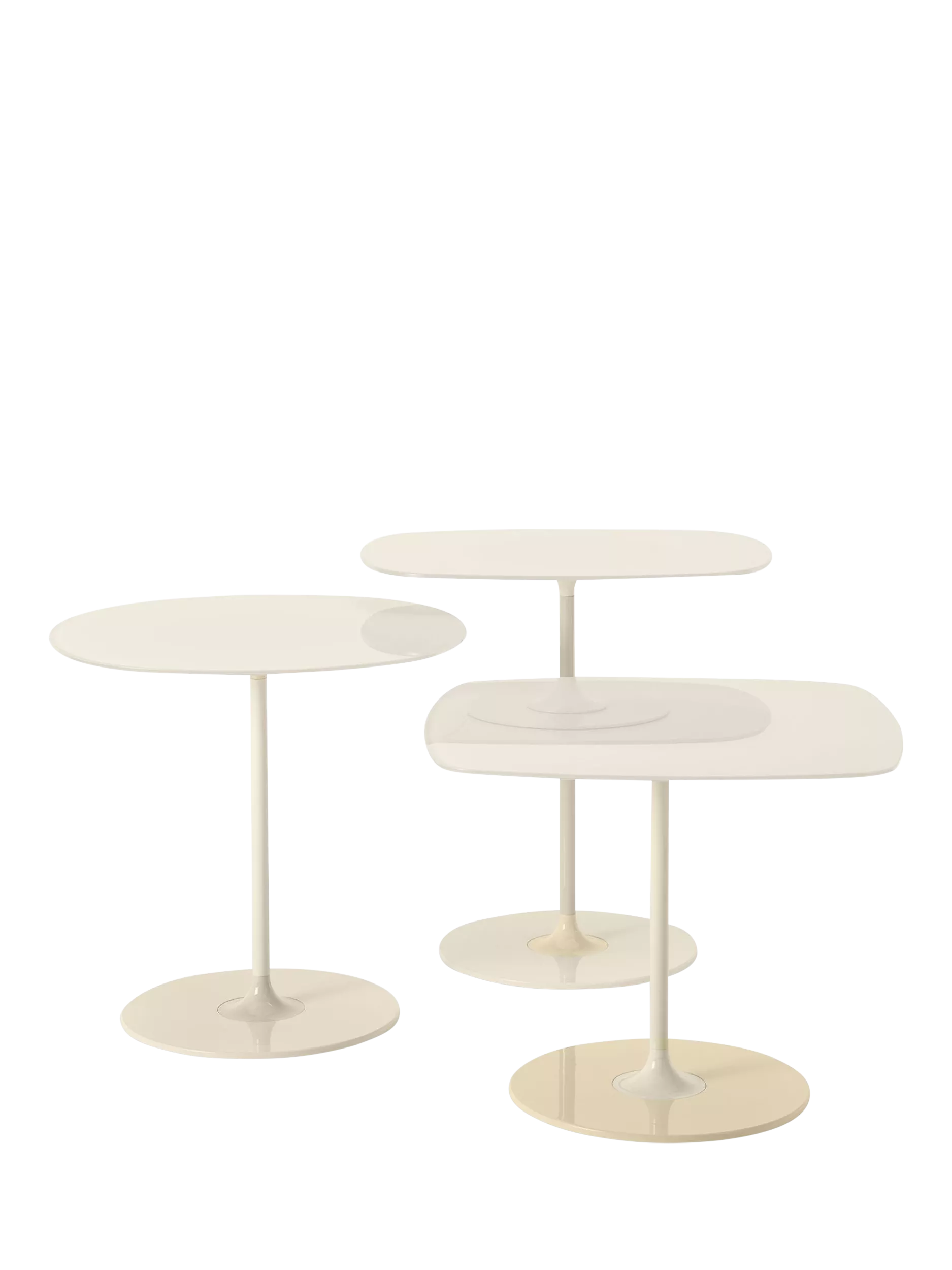 Kartell Thierry side table set of 3 white, imported from the UK