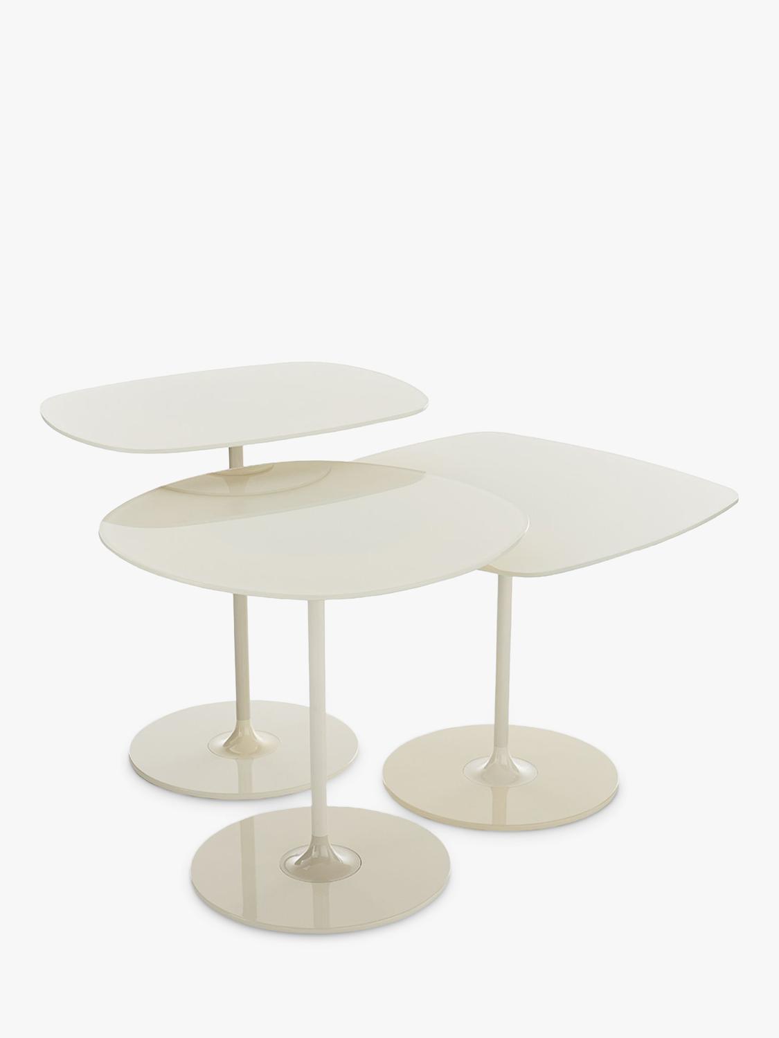 Kartell Thierry side table set of 3 white, imported from the UK