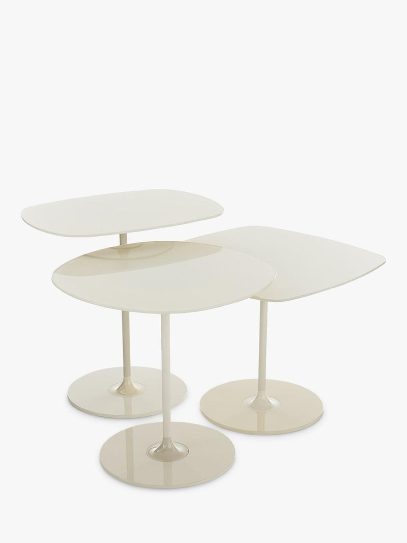 Kartell Thierry side table set of 3 white, imported from the UK