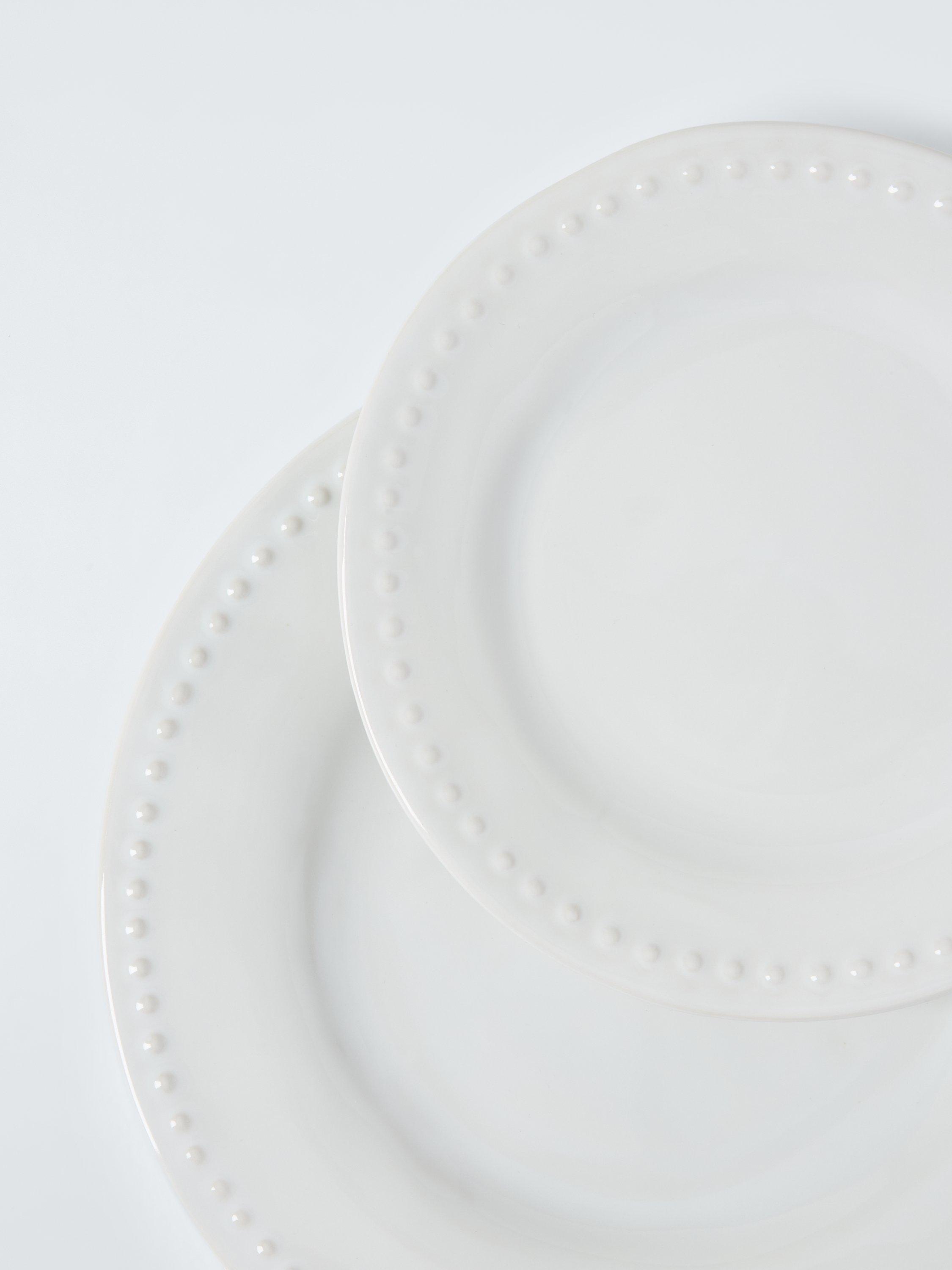 John Lewis white stoneware dinnerware set 12 piece (British brand)