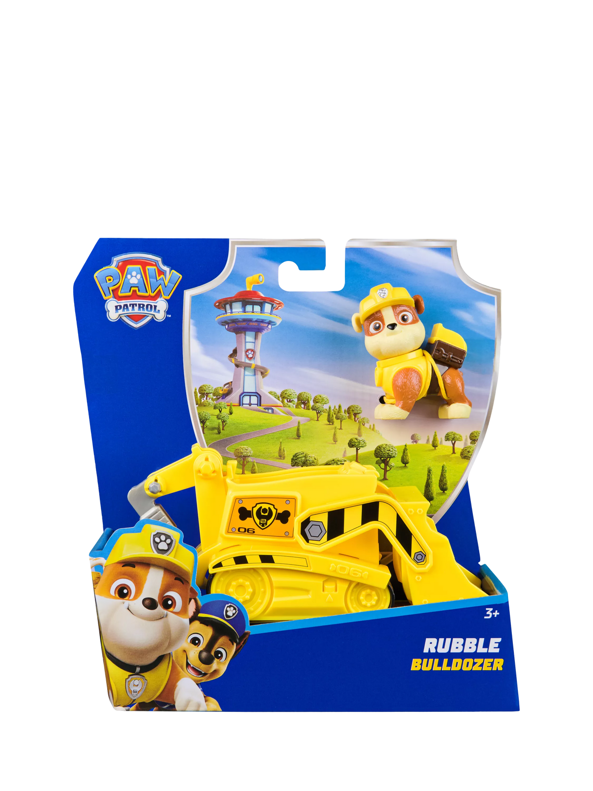 Paw Patrol Rubble Bulldozer toy vehicle with construction parts (British brand)