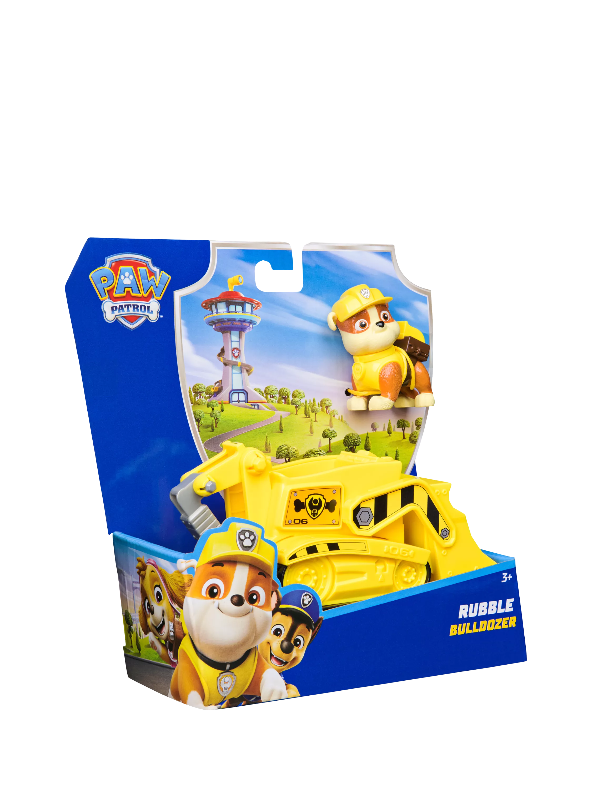 Paw Patrol Rubble Bulldozer toy vehicle with construction parts (British brand)