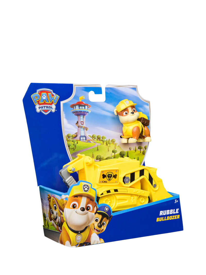 Paw Patrol Rubble Bulldozer toy vehicle with construction parts (British brand)