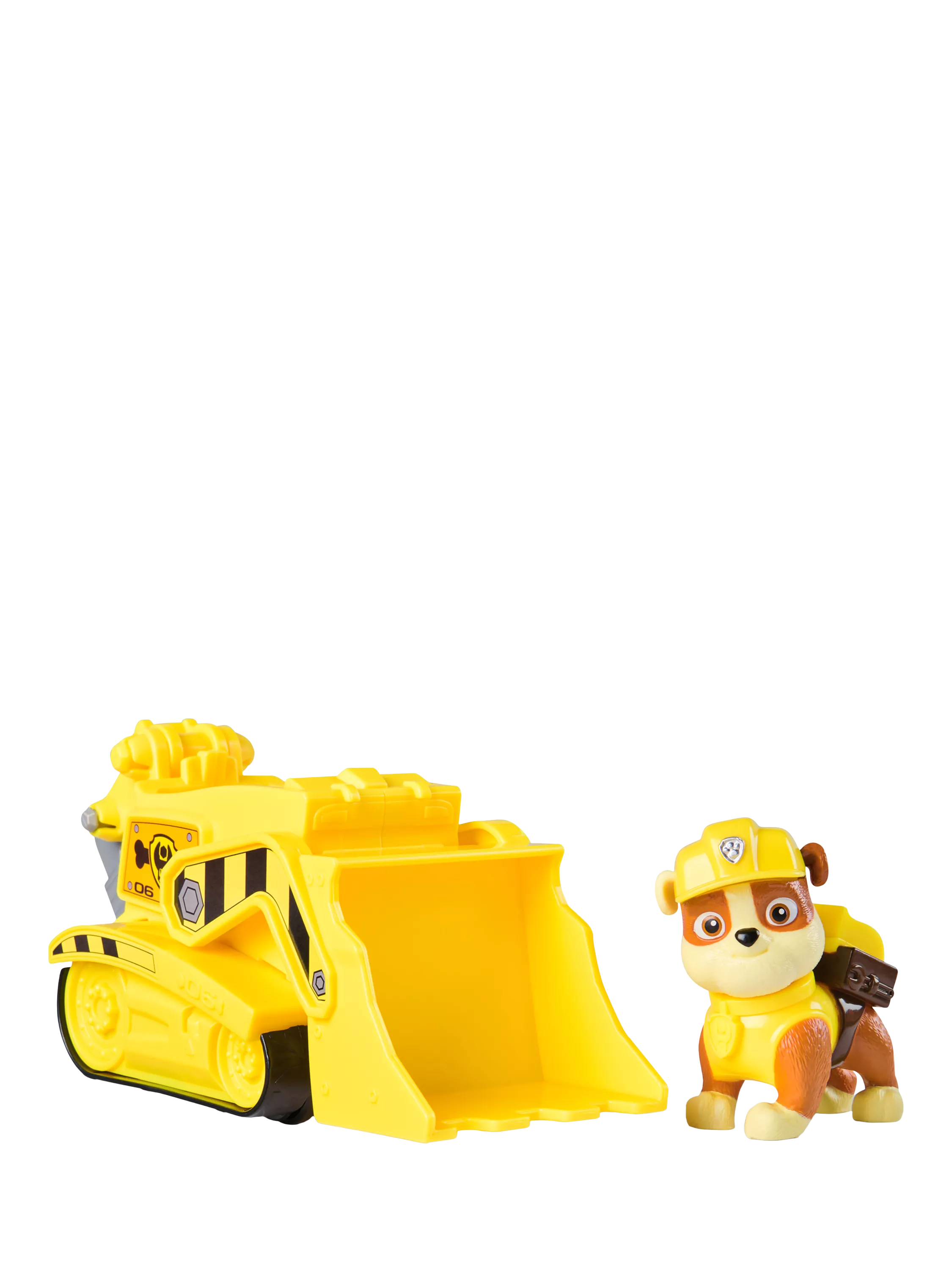 Paw Patrol Rubble Bulldozer toy vehicle with construction parts (British brand)