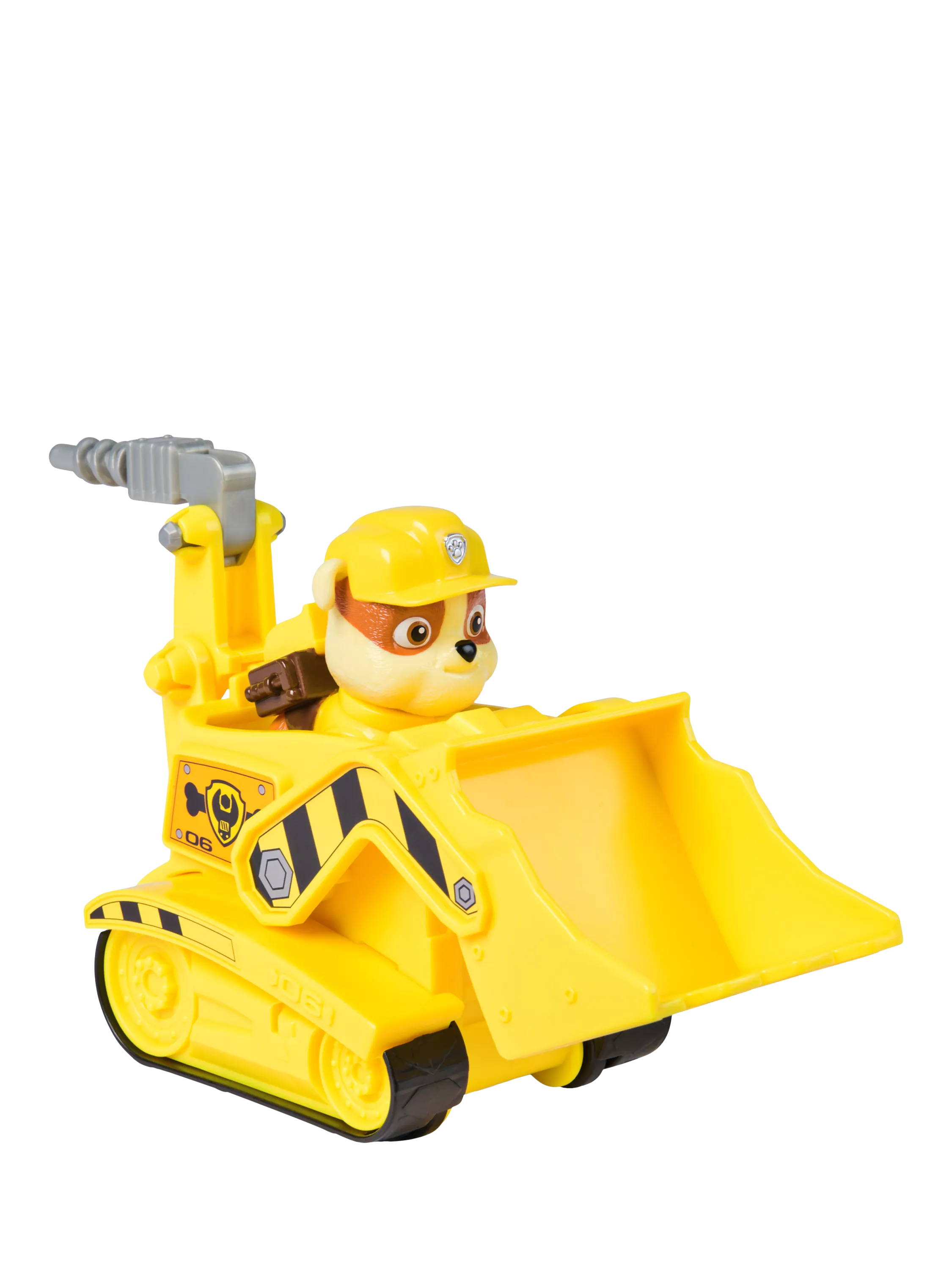 Paw Patrol Rubble Bulldozer toy vehicle with construction parts (British brand)