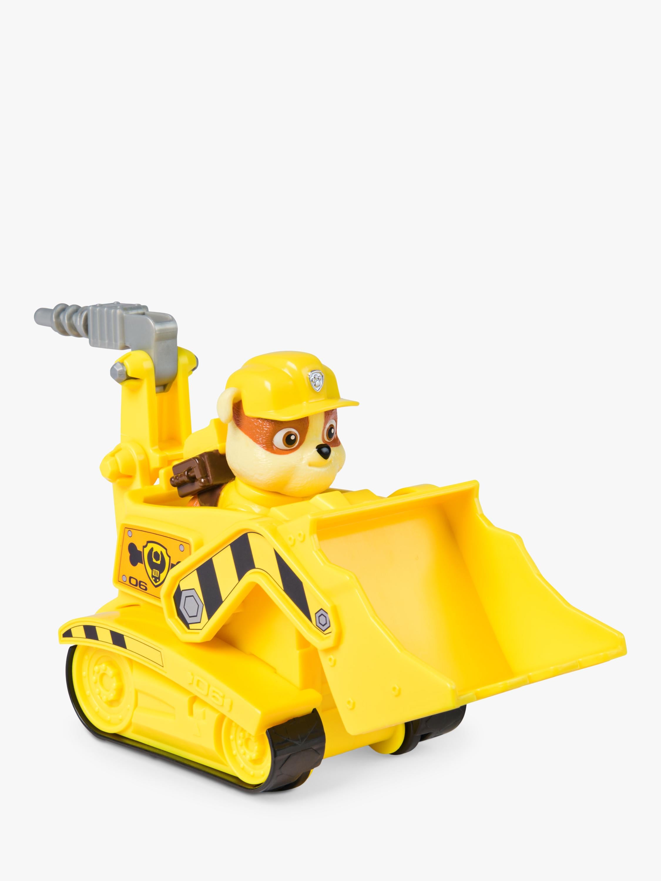 Paw Patrol Rubble Bulldozer toy vehicle with construction parts (British brand)