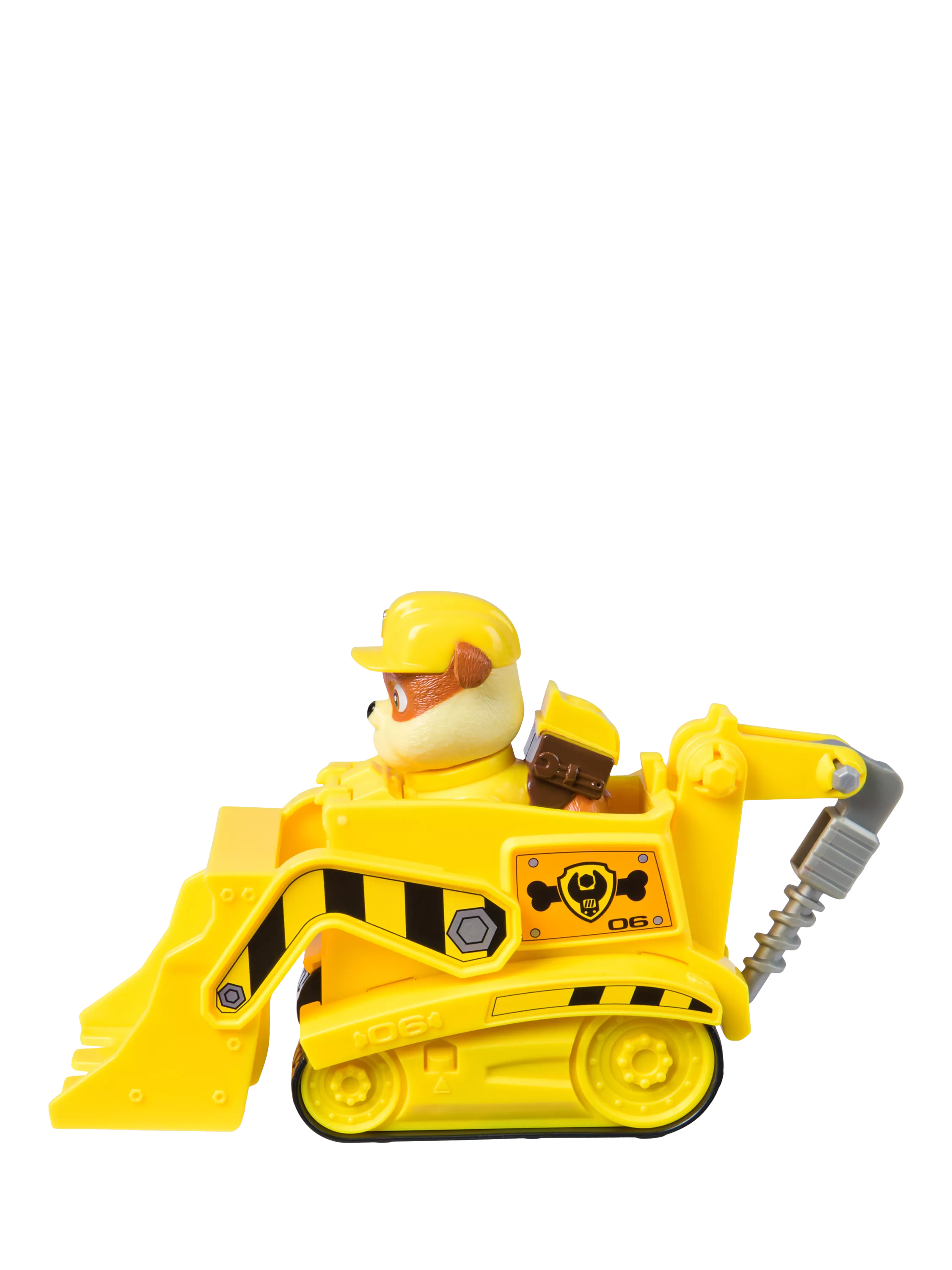 Paw Patrol Rubble Bulldozer toy vehicle with construction parts (British brand)
