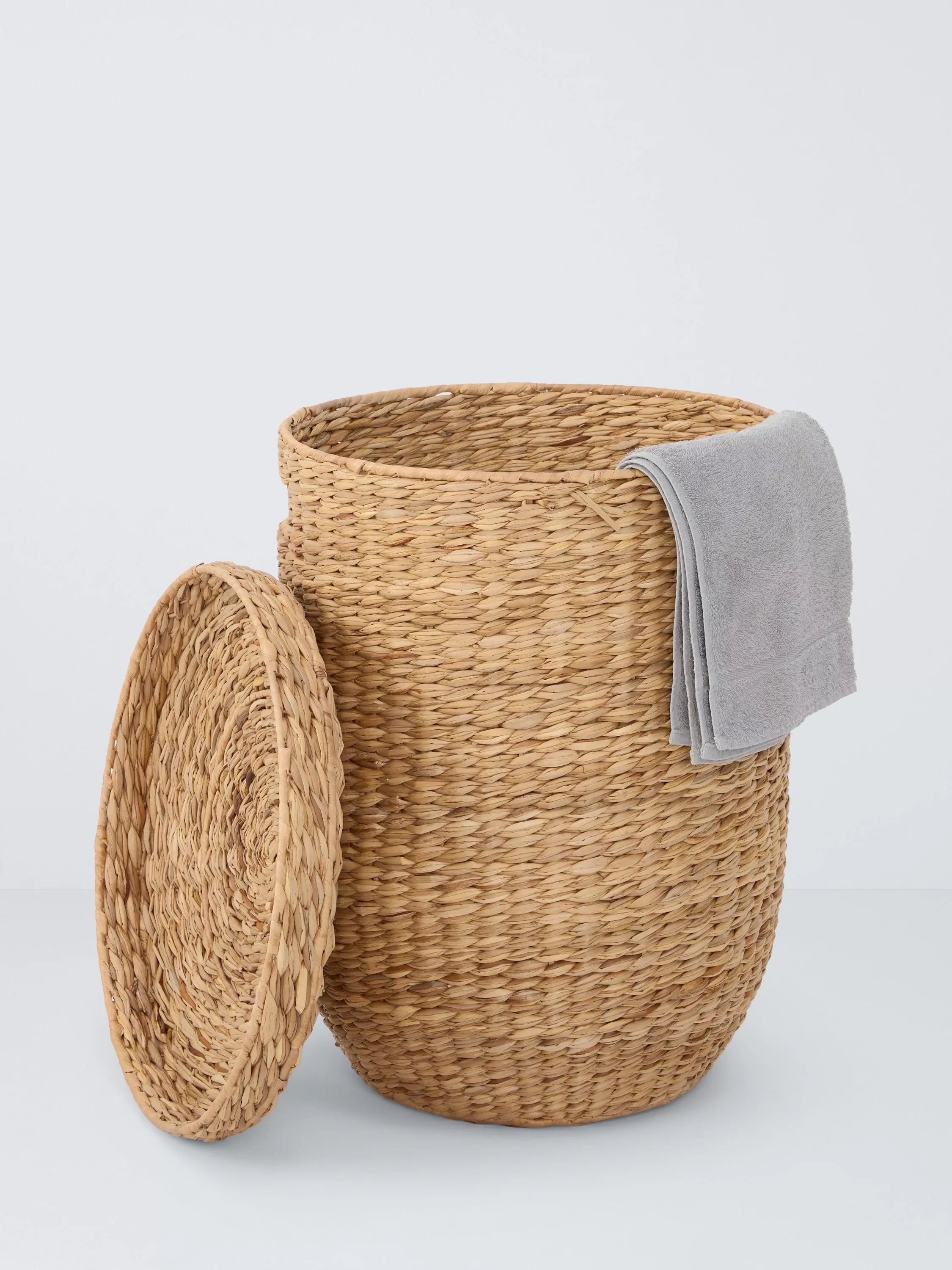 John Lewis natural bulrush laundry basket, imported from the UK
