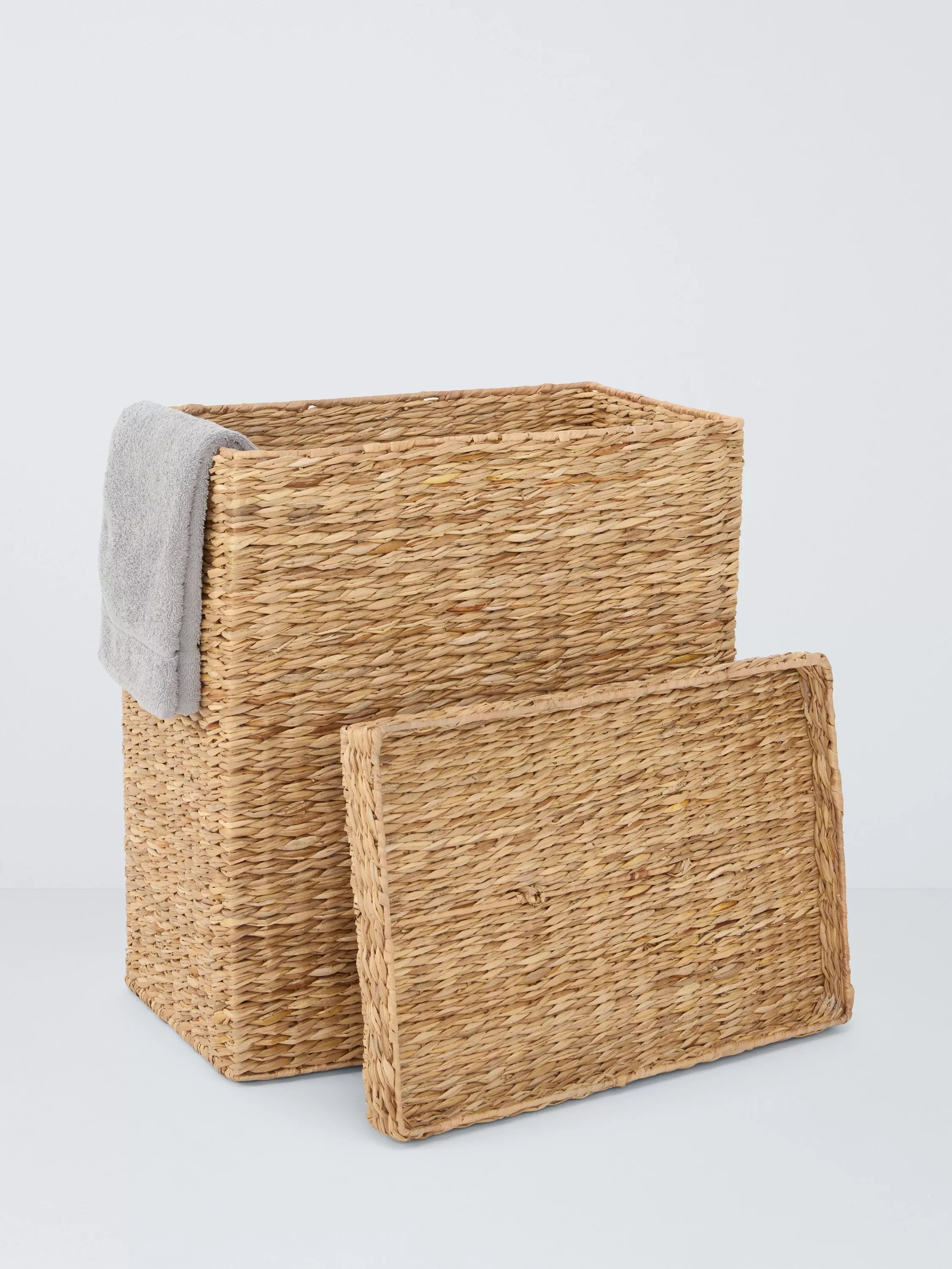 John Lewis double laundry basket natural bulrush, UK version