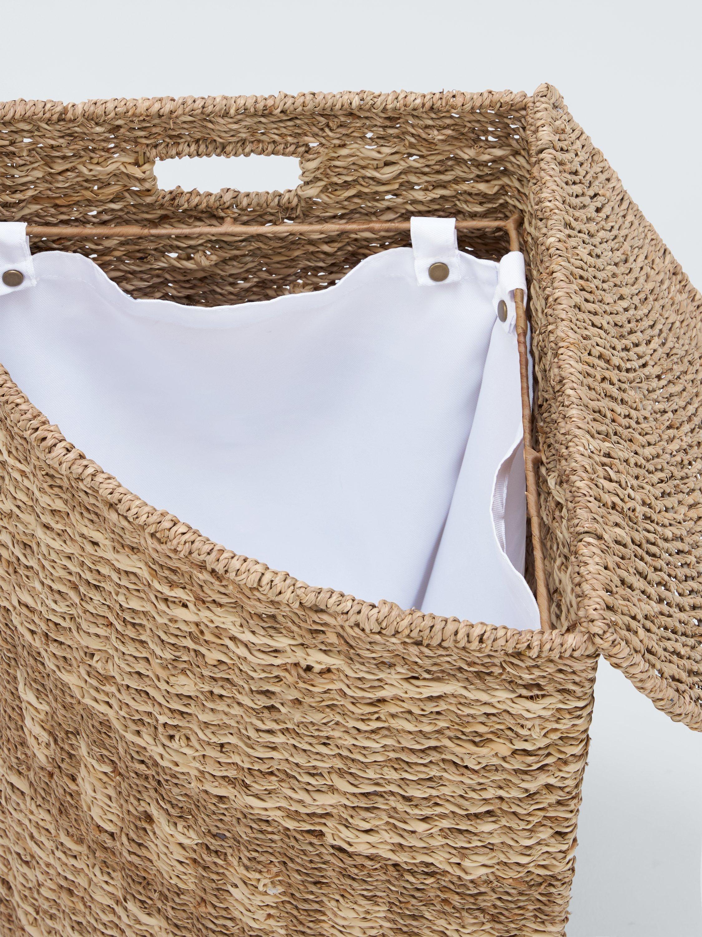 John Lewis natural seagrass corner laundry basket (British brand)