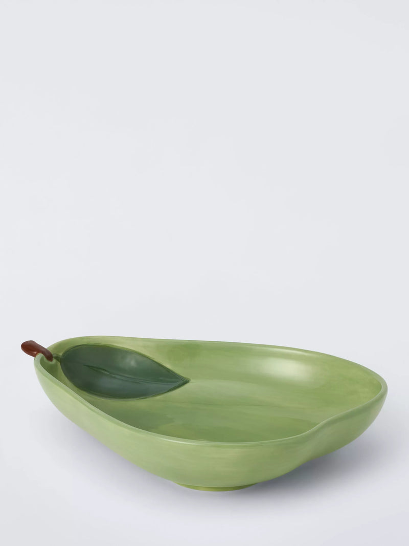 Deliciously Ella pear stoneware serving bowl 26cm green (British brand)