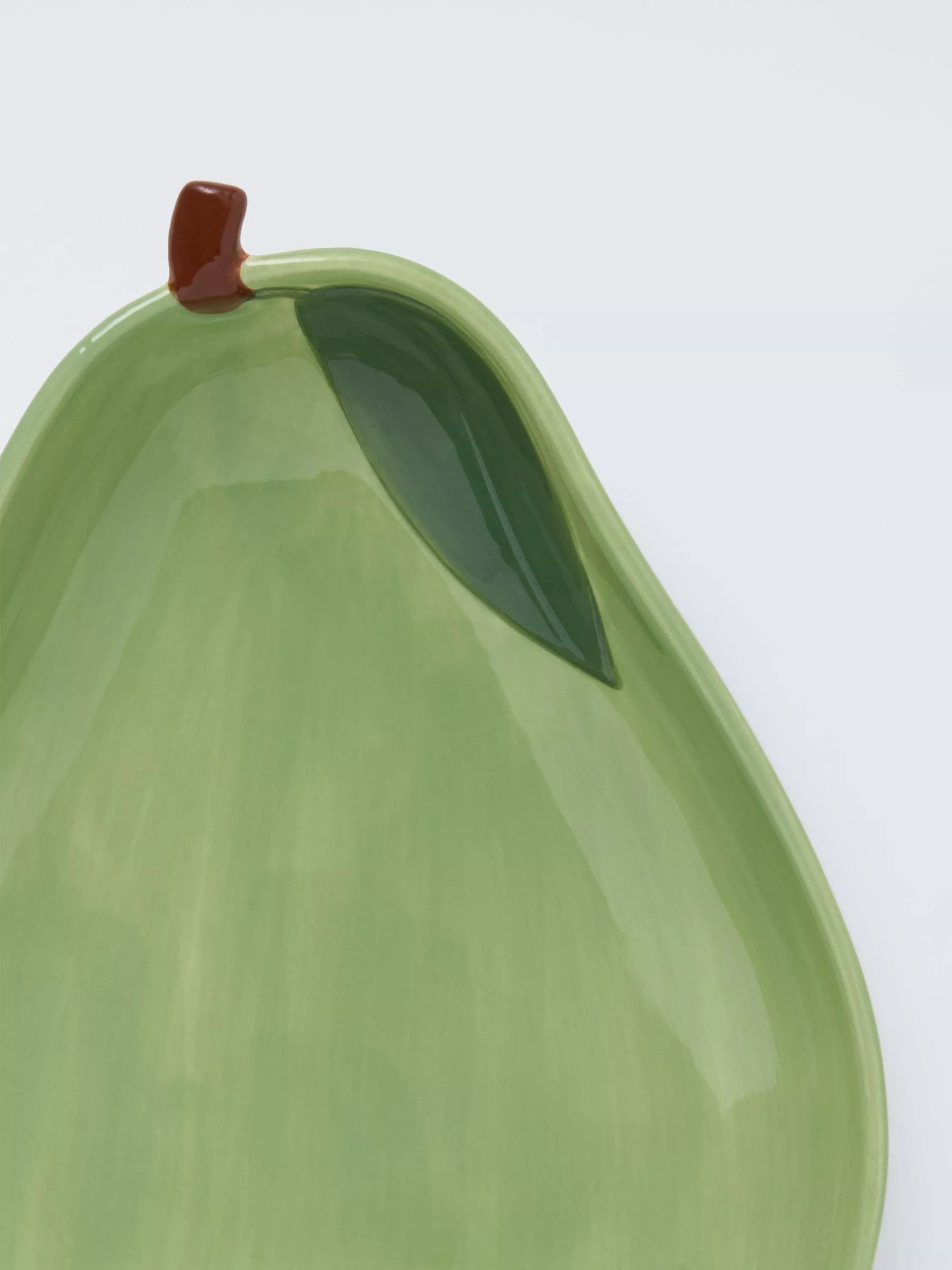 Deliciously Ella pear stoneware serving bowl 26cm green (British brand)