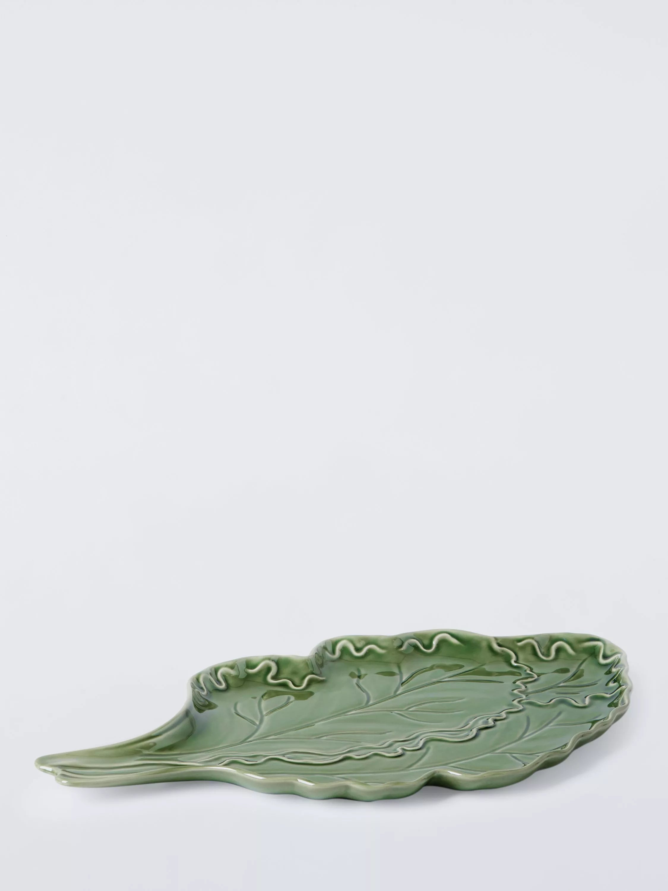 John Lewis x Deliciously Ella kale-shaped stoneware platter 40cm (British brand)