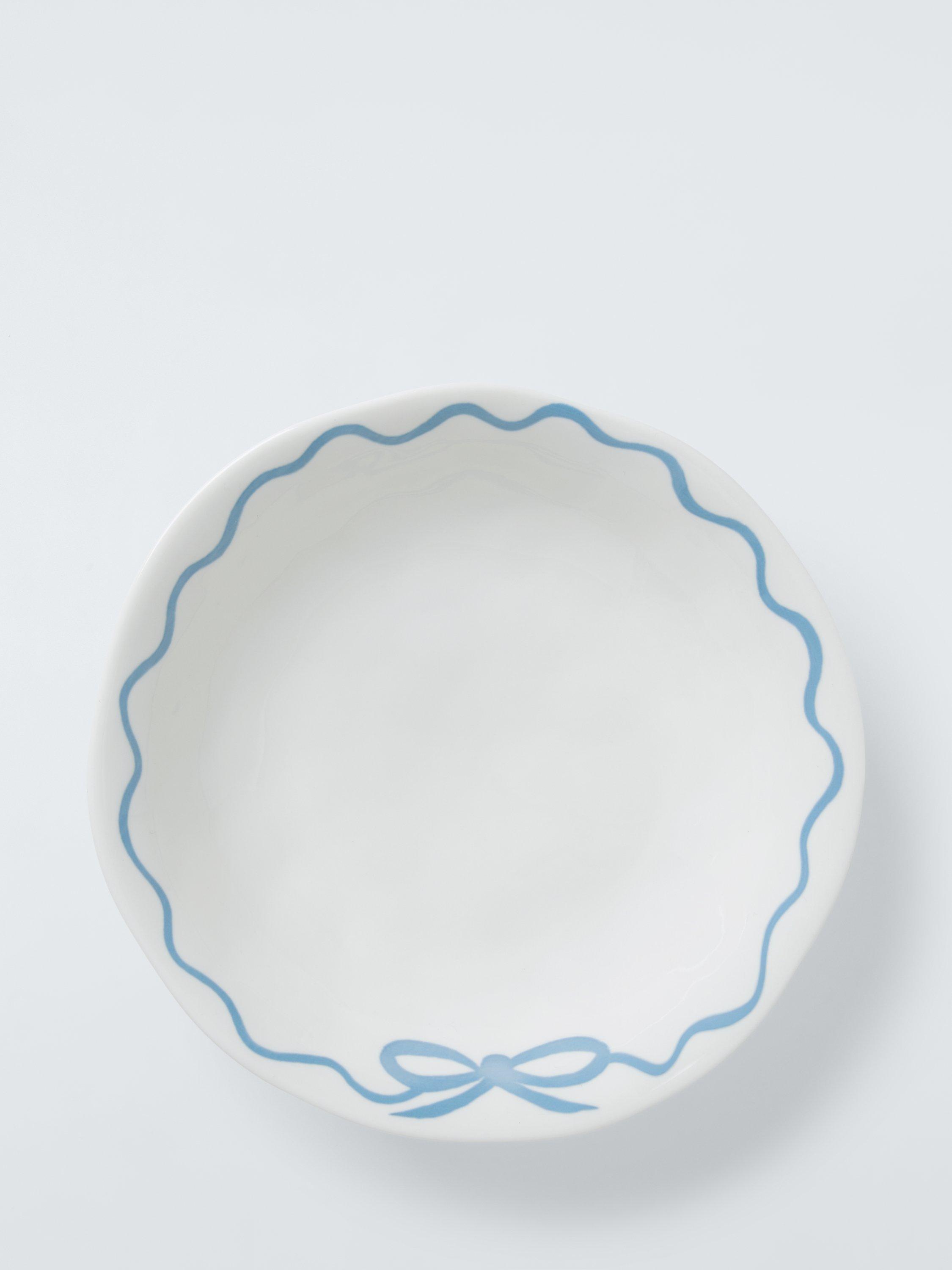 John Lewis Flora Bow fine china pasta bowl 21.5cm blue (British brand)
