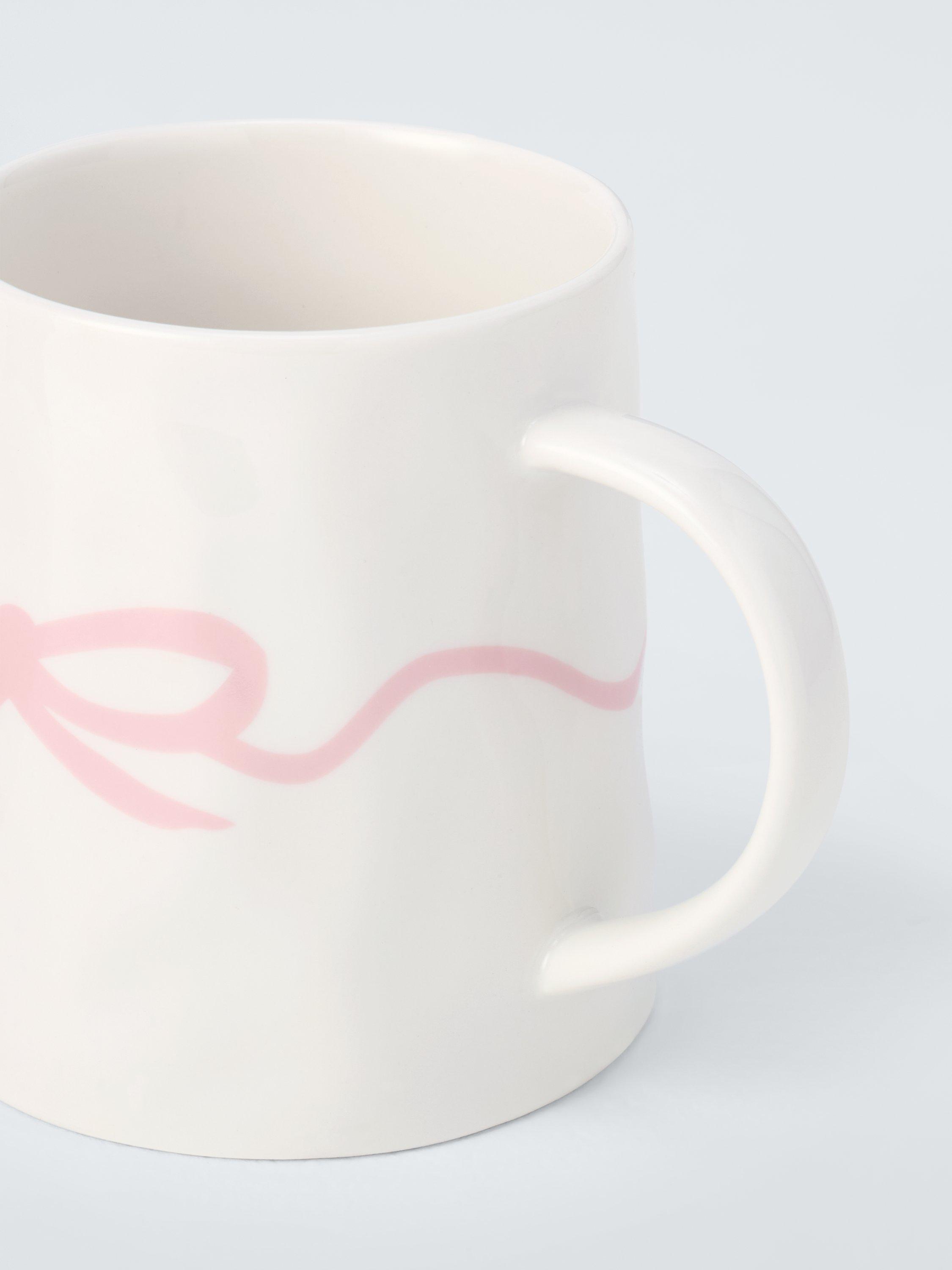 John Lewis Flora Bow pink mug 440ml, UK version