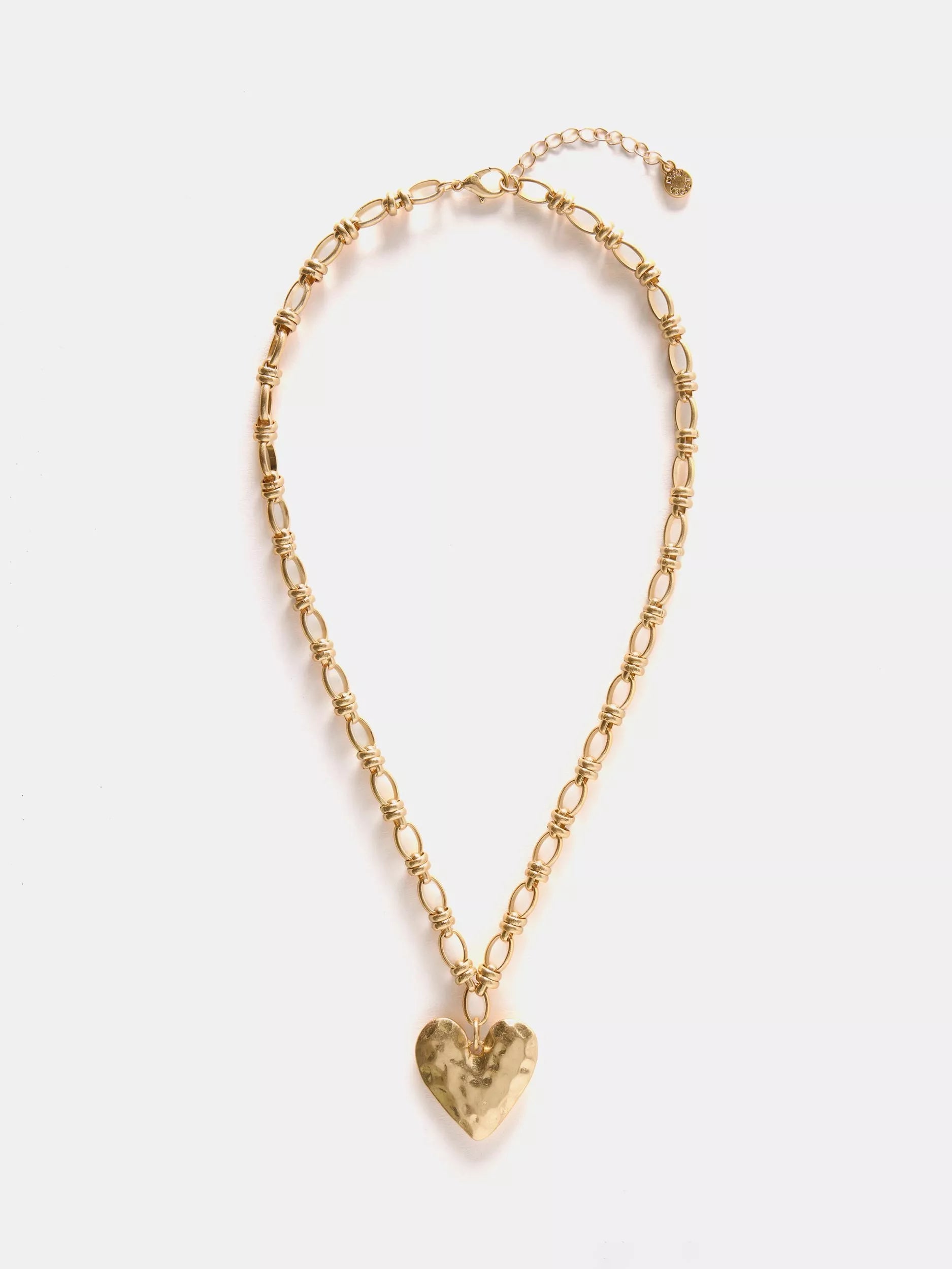 Mint Velvet hammered heart pendant necklace, imported from the UK