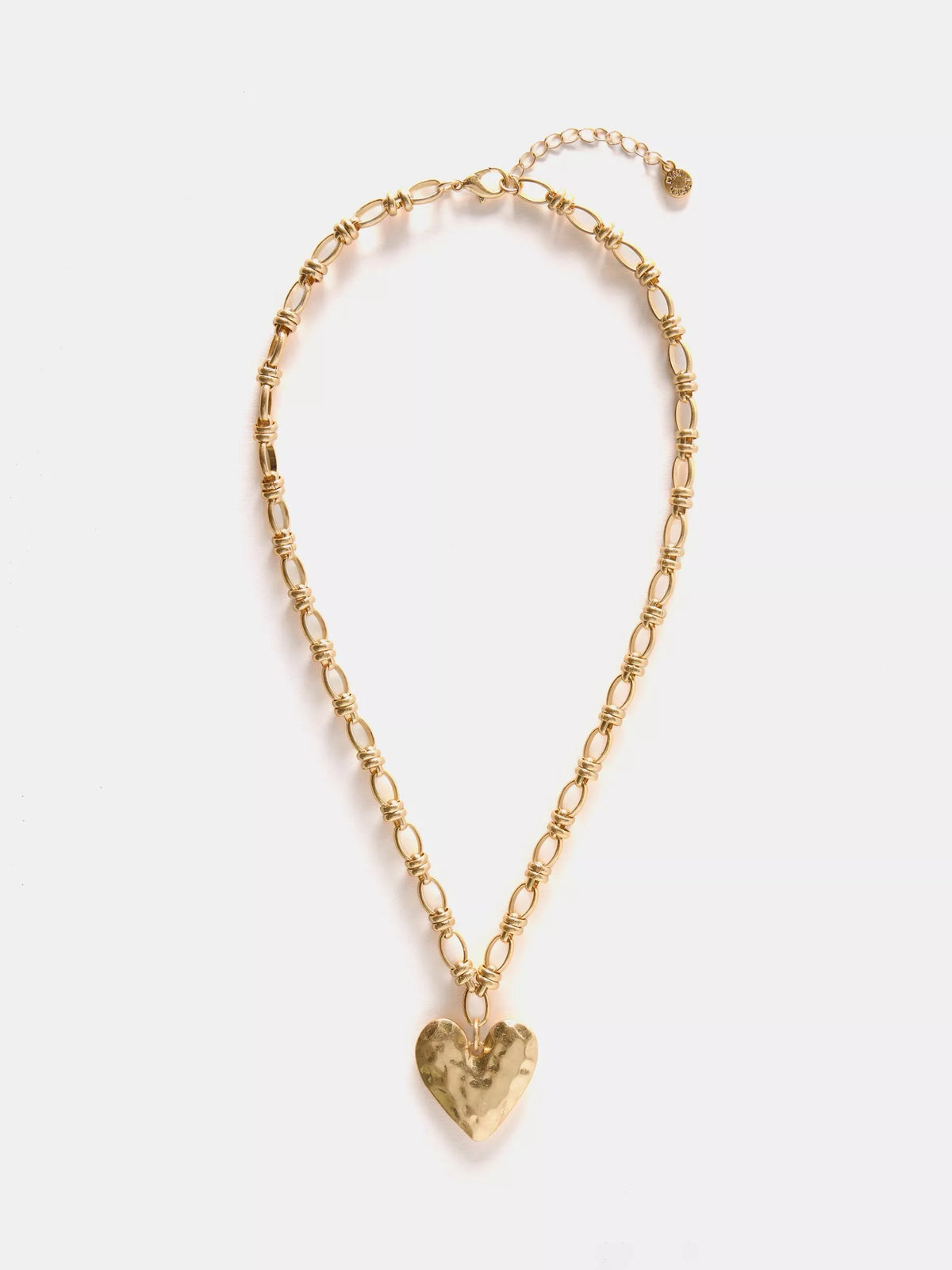 Mint Velvet hammered heart pendant necklace, imported from the UK