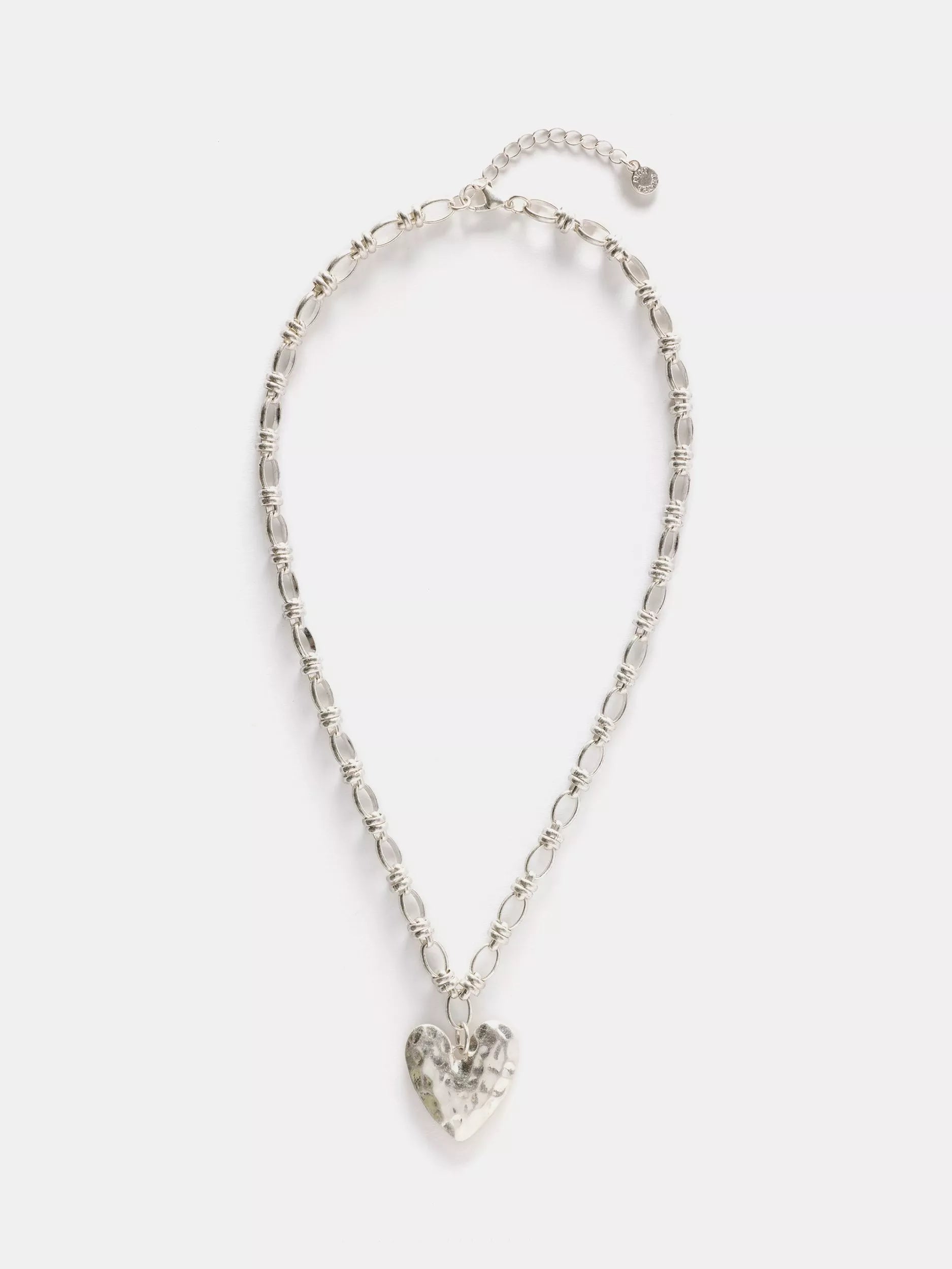 Mint Velvet Hammered Heart Pendant Necklace