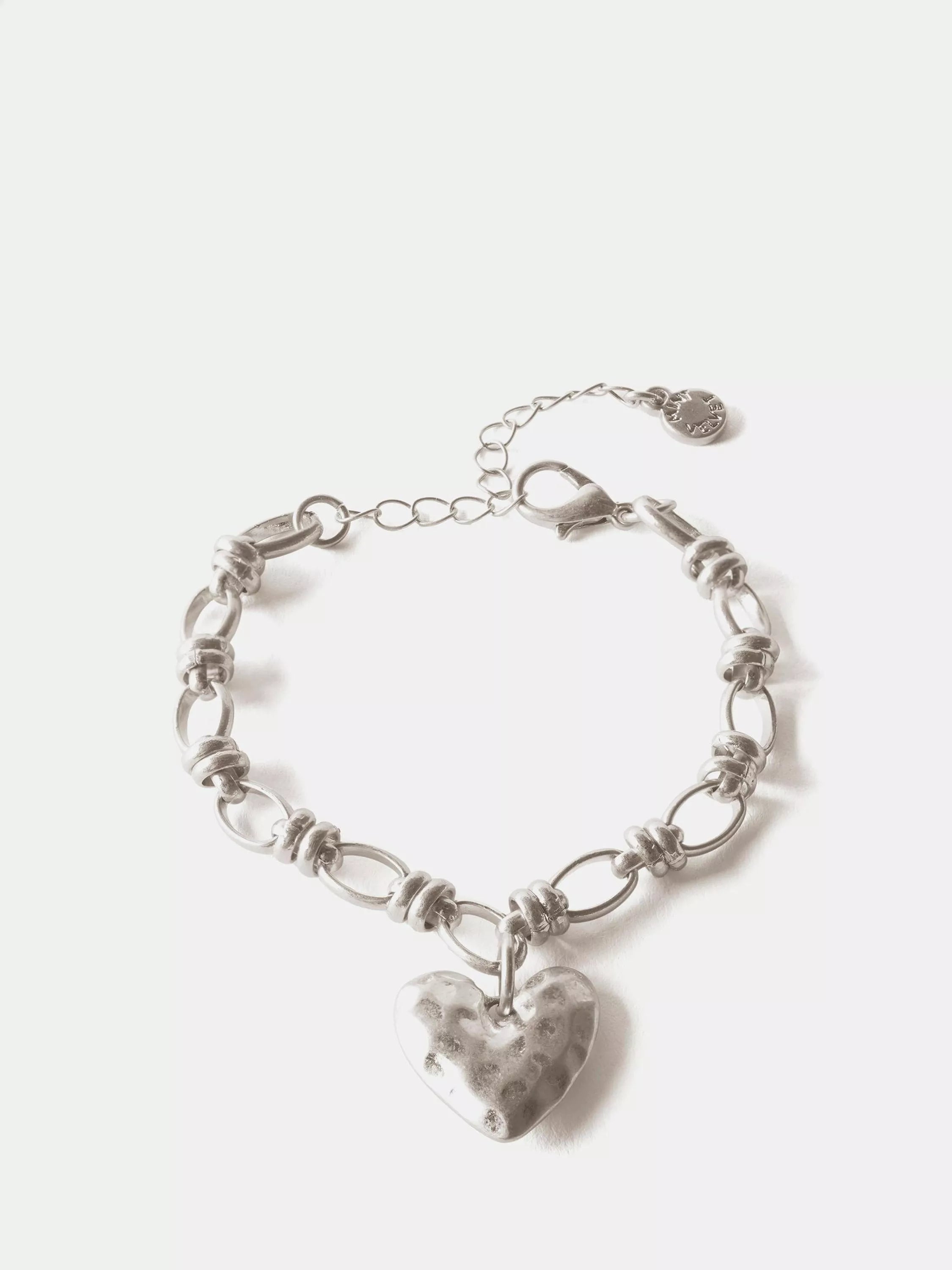 Mint Velvet gold toned heart charm bracelet, imported from the UK