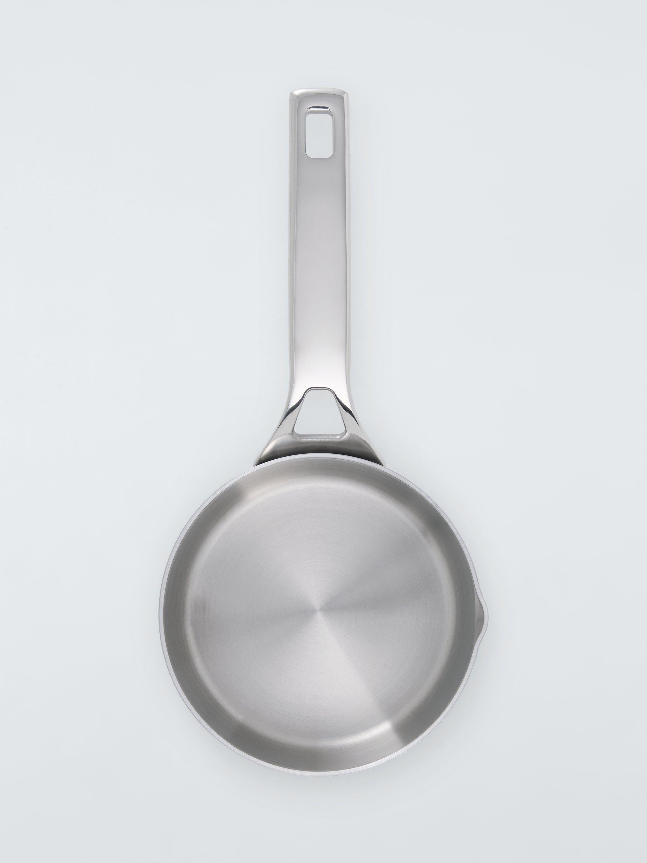 John Lewis 5-Ply Thermacore stainless steel milk pan 14cm - British product