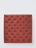 John Lewis Classic Square Footstool rust velvet, imported from the UK