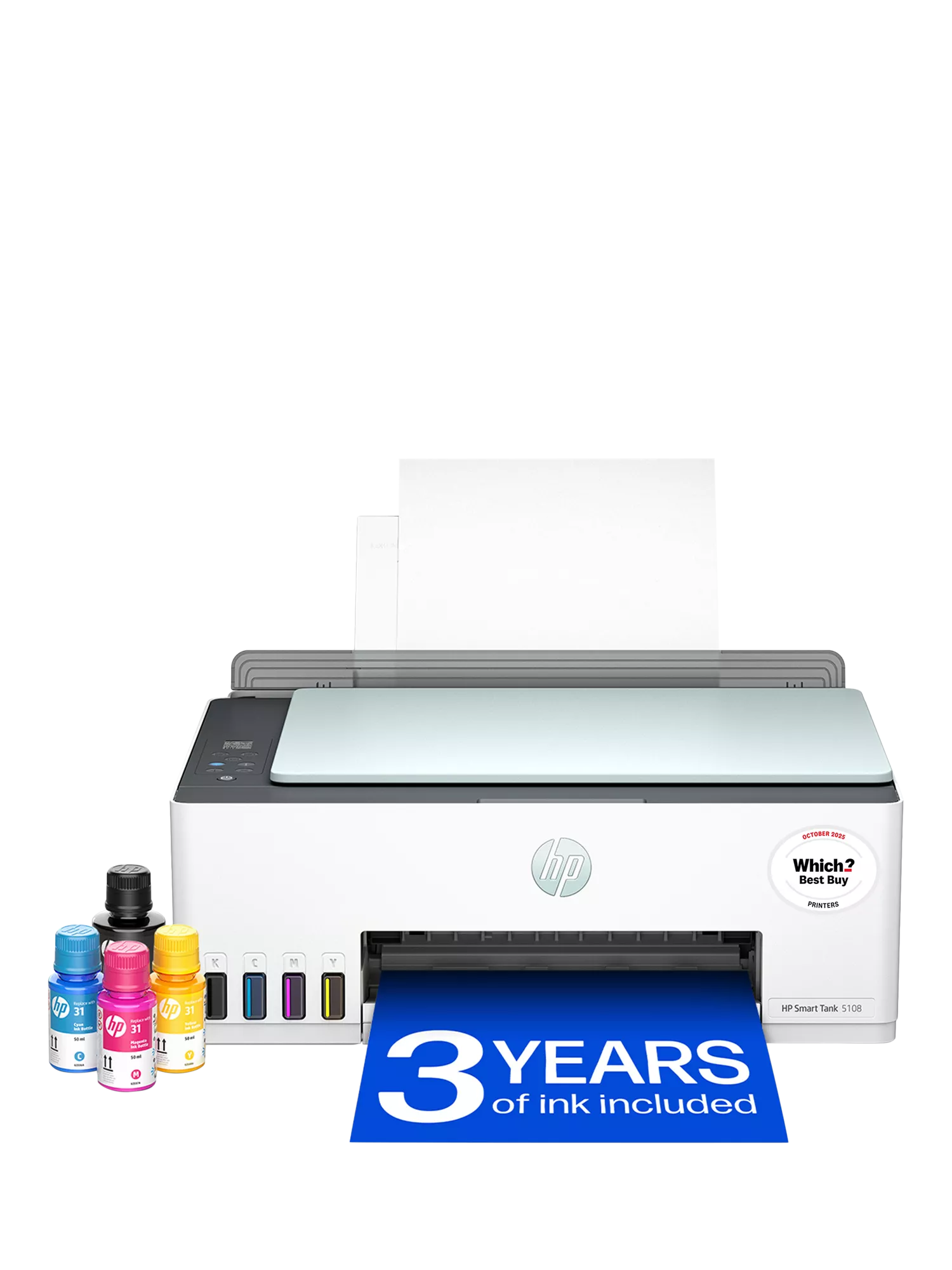 HP Smart Tank 5108 all-in-one wireless printer, UK version