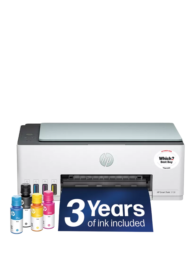 HP Smart Tank 5108 all-in-one wireless printer, UK version