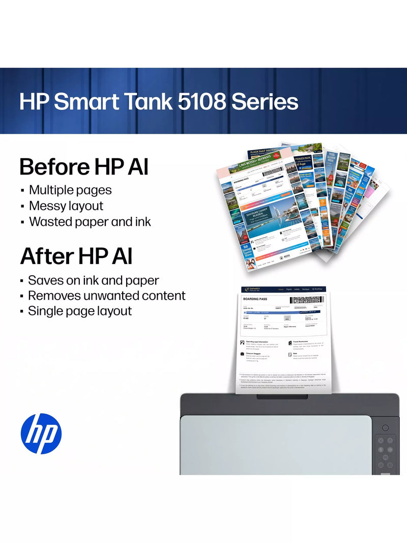 HP Smart Tank 5108 all-in-one wireless printer, UK version