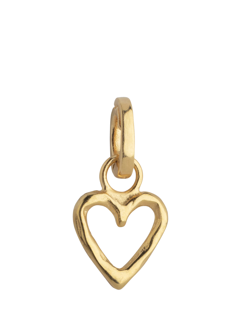 ENAMEL Copenhagen gold heart charm 9mm, imported from the UK