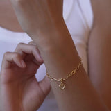 ENAMEL Copenhagen gold heart charm 9mm, imported from the UK