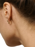 ENAMEL Copenhagen gold heart hoop earrings 14mm, UK version