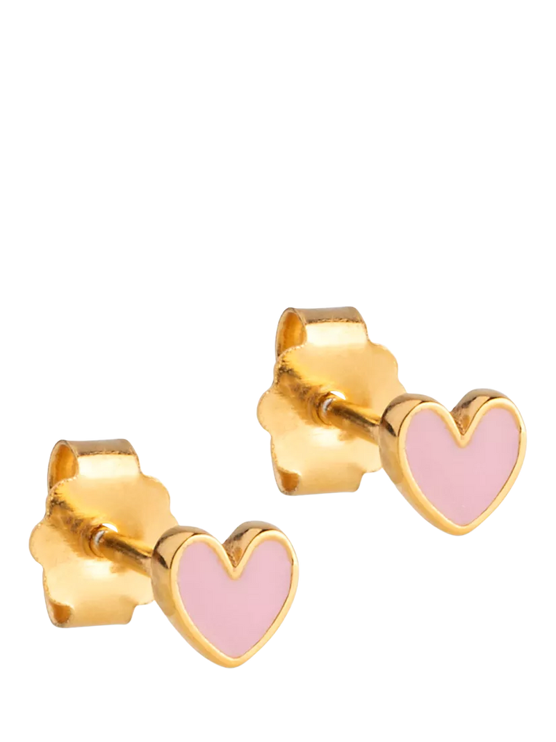 ENAMEL Copenhagen heart stud earrings D4mm (British brand)
