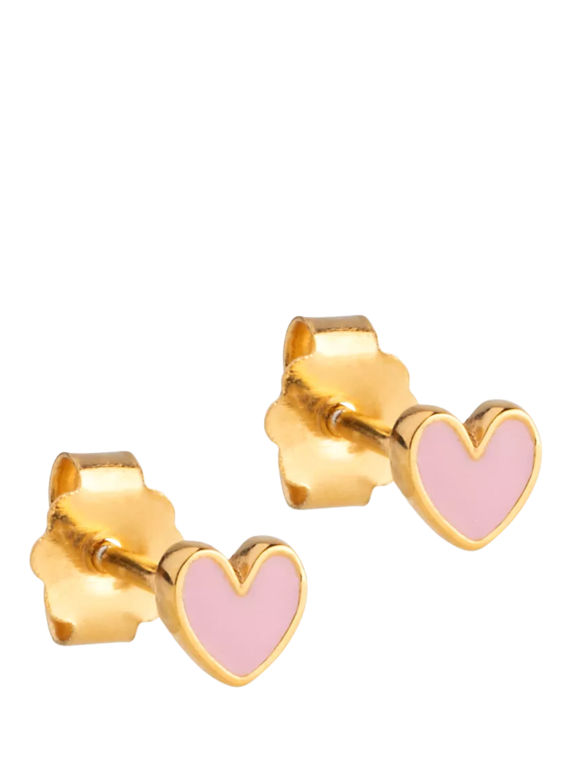 ENAMEL Copenhagen heart stud earrings D4mm (British brand)