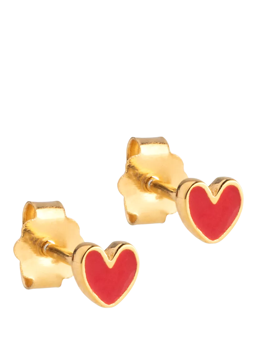 ENAMEL Copenhagen Amore Enamel Heart Stud Earrings