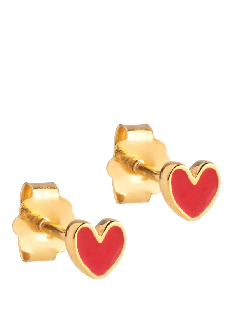 ENAMEL Copenhagen Amore Enamel Heart Stud Earrings