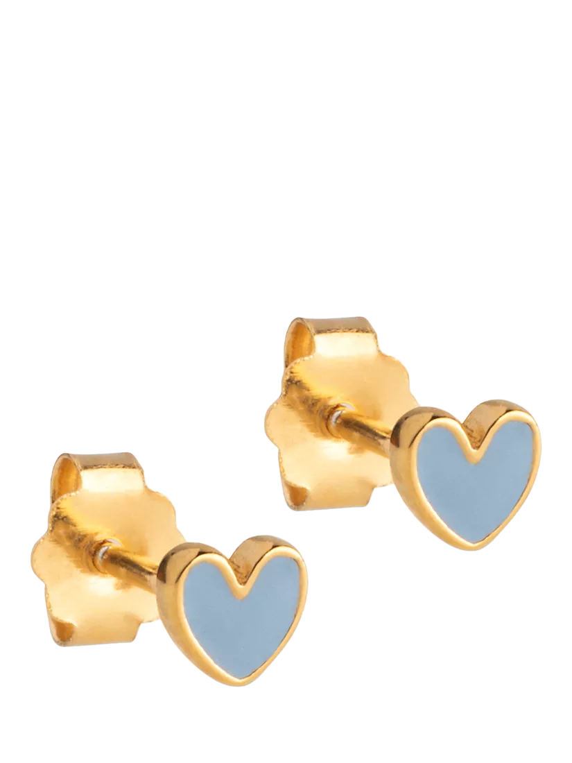 ENAMEL Copenhagen Amore Enamel Heart Stud Earrings
