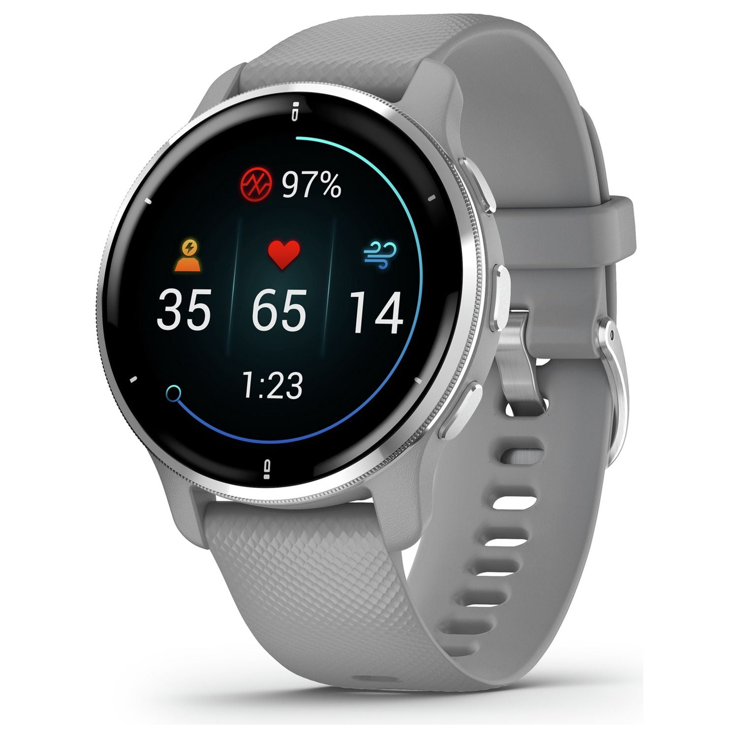 Garmin Venu 2 Plus smart watch in grey steel - British product