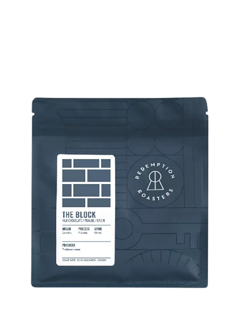 Redemption Roasters The Block whole bean coffee 250g, imported from the UK