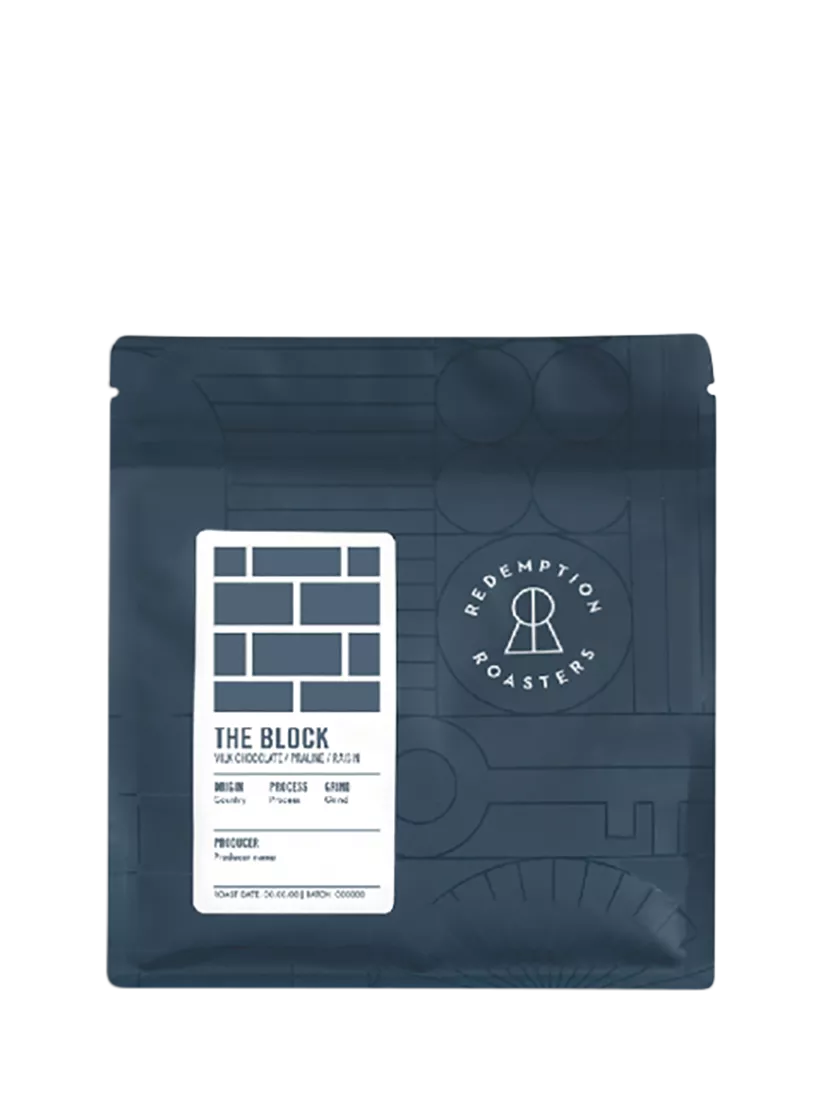 Redemption Roasters The Block whole bean coffee 250g, imported from the UK