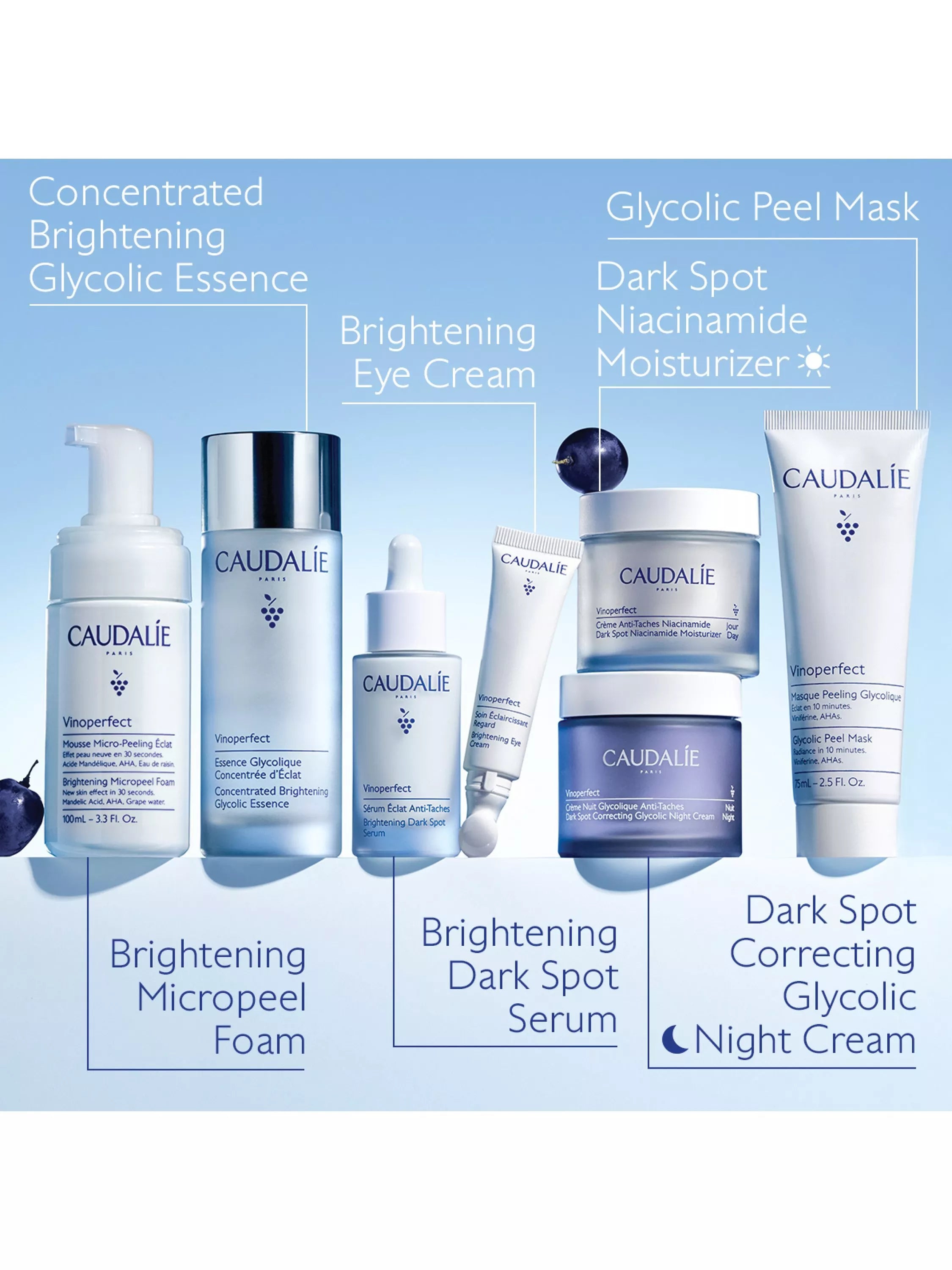 Caudalie Vinoperfect brightening glycolic night cream 50ml, imported from the UK