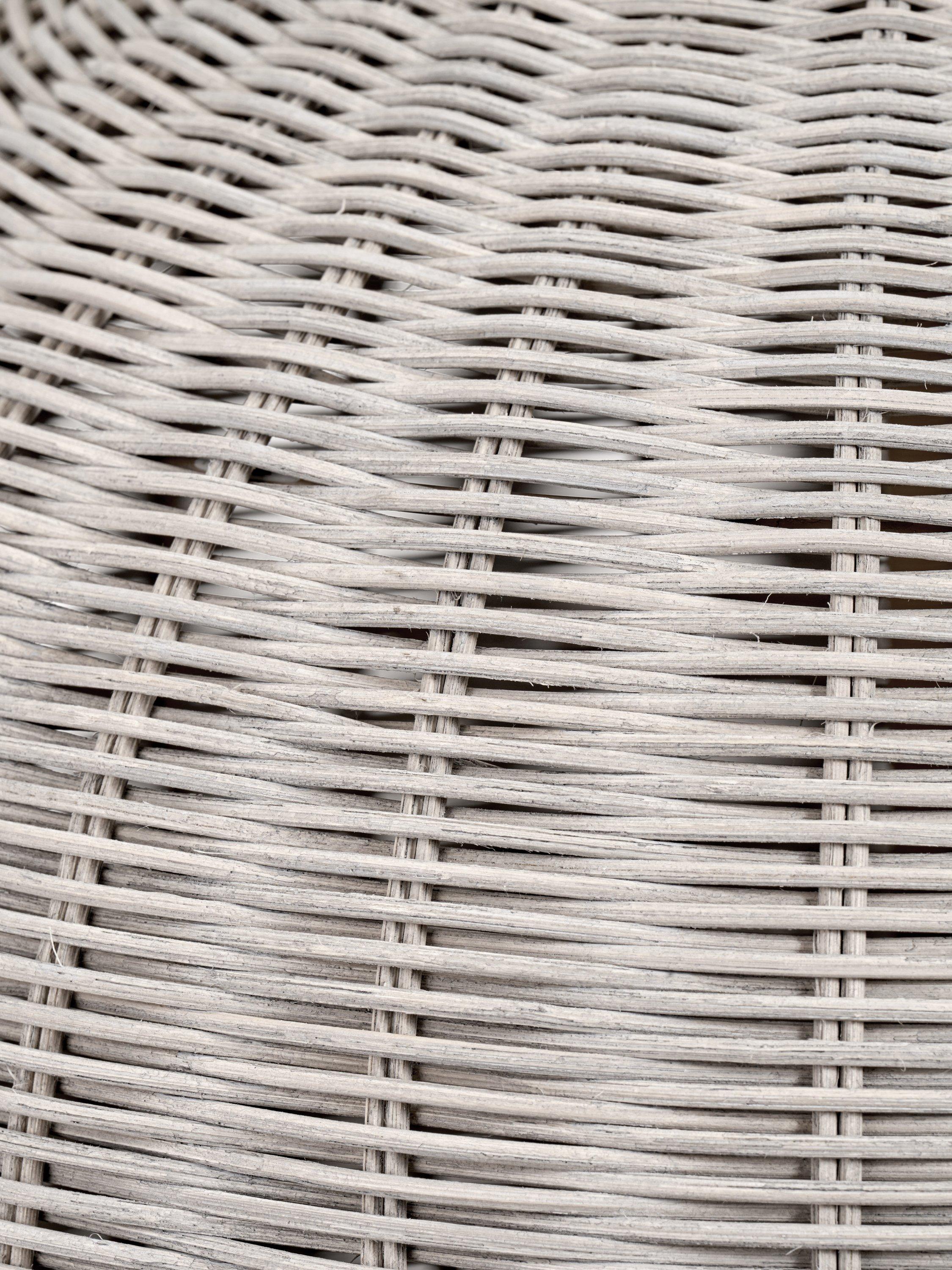 Pacific Allona woven rattan table lamp with linen shade - British product