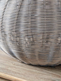 Pacific Allona woven rattan table lamp with linen shade - British product